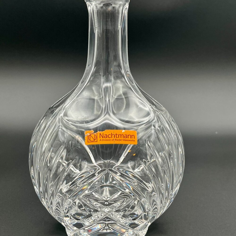 Vintage 9” Bavarian Crystal Vase Nachtmann‎ Germany. Marked label